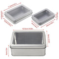 Premium 10 Pack Metal Tin Boxes with Clear Window 12.5x9x5cm