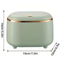 Premium Oval Desktop Trash Bin – Green with Pop-Up Lid