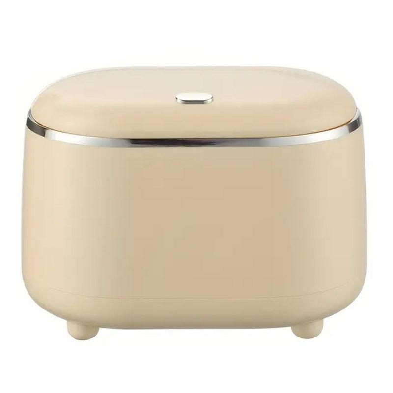 Premium Oval Desktop Trash Bin – Green with Pop-Up Lid