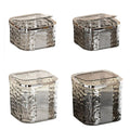 Premium Desktop Mini Trash Can – Grey Small with Press Lid
