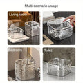 Premium Desktop Mini Trash Can – Grey Small with Press Lid