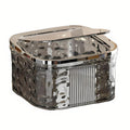 Premium Desktop Mini Trash Can – Grey Small with Press Lid