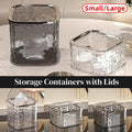 Premium Desktop Mini Trash Can – White Small with Press Lid