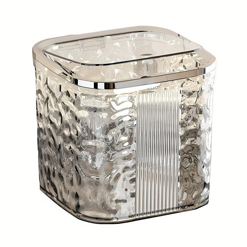 Premium Desktop Mini Trash Can – White Small with Press Lid