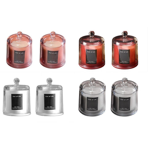 2Pc Smokeless Glass Aromatherapy Candles Gift Set - Freesia - SuperSaverAU - view 2