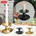 Premium European Iron Candle Holders – Gold 2 Pack