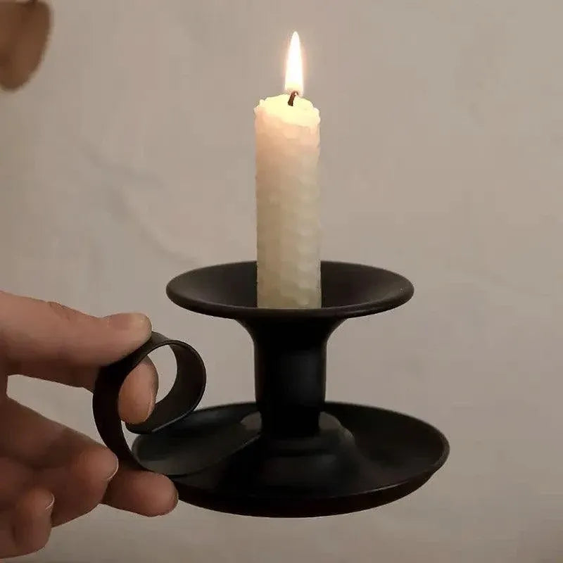 Premium European Iron Candle Holders – Gold 2 Pack