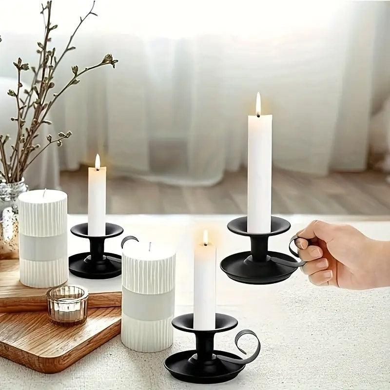 Premium European Iron Candle Holders – Gold 2 Pack