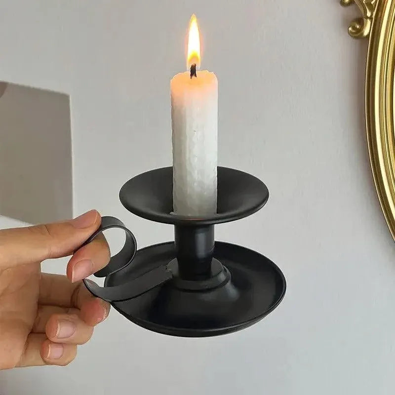 Premium European Iron Candle Holders – Gold 2 Pack