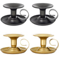 Premium European Iron Candle Holders – Gold 2 Pack