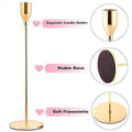 Set of 3 Decorative Candlestick Holder Candle Stand for Wedding / Dinner / Party - French Gold - SuperSaverAU - view 4