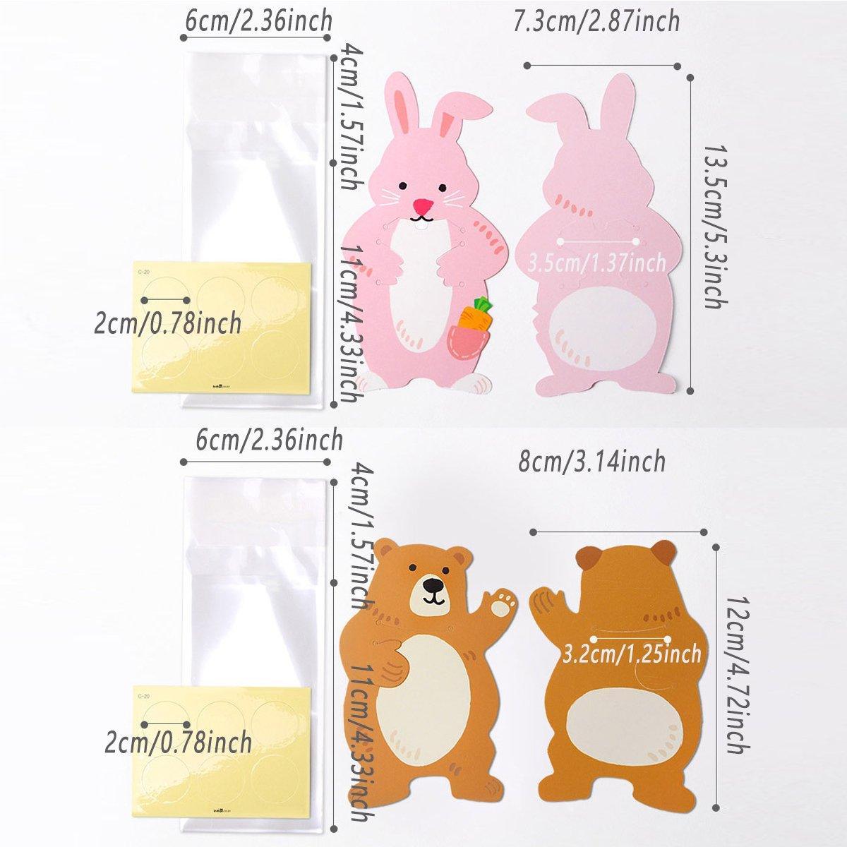100pcs Cute 3D Cartoon Animal Candy Bags for Party Favors Birthday Gift Wrapping - Koalas - SuperSaverAU - view 2
