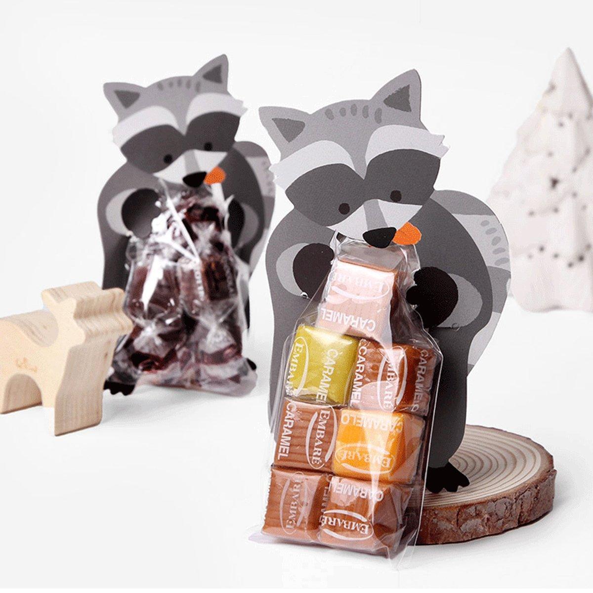 100pcs Cute 3D Cartoon Animal Candy Bags for Party Favors Birthday Gift Wrapping - Koalas - SuperSaverAU - view 3