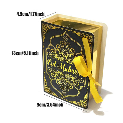 50PCS Wedding Candy Box Party Favour with Moon Stars Design - Black/White