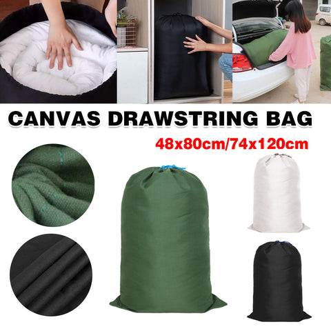 Premium Canvas Drawstring Storage Bag – Green 74 x 120cm