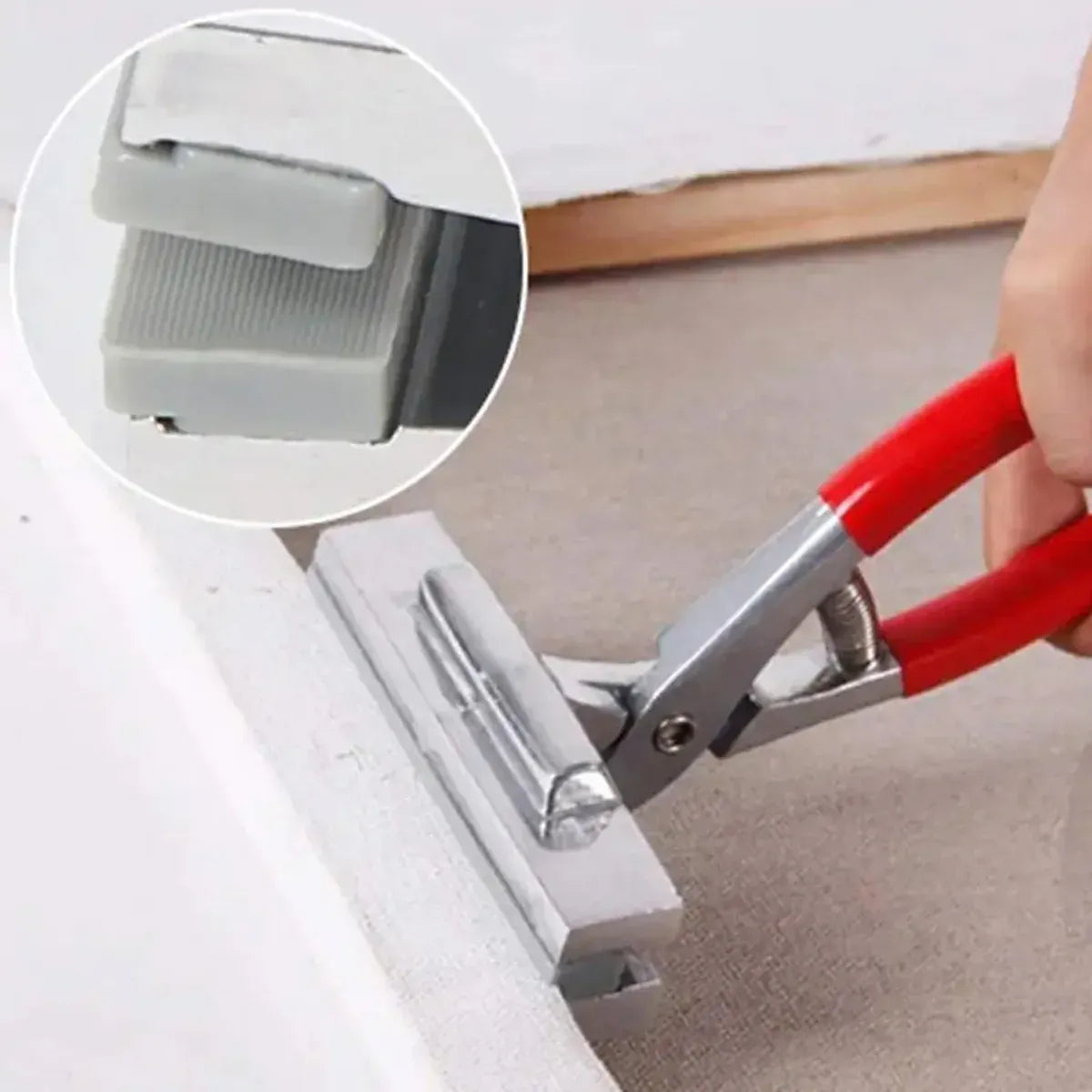 Premium Canvas Stretching Pliers with Wide Rubber Jaw