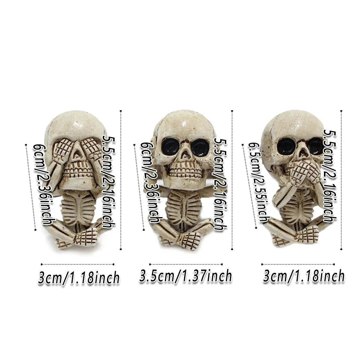 Premium 3PCS Ghost Head Car Air Vent Decoration Ornaments