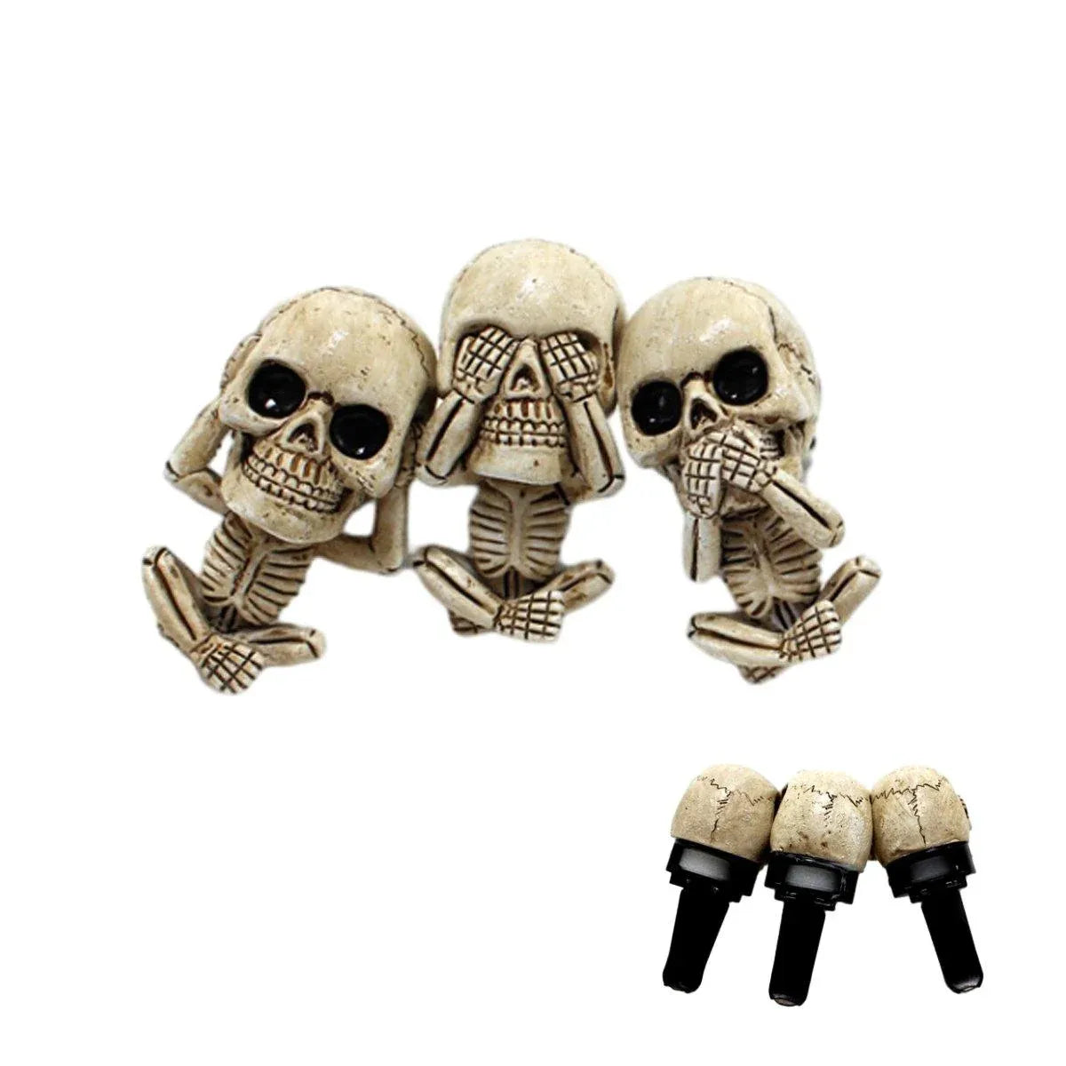 Premium 3PCS Ghost Head Car Air Vent Decoration Ornaments