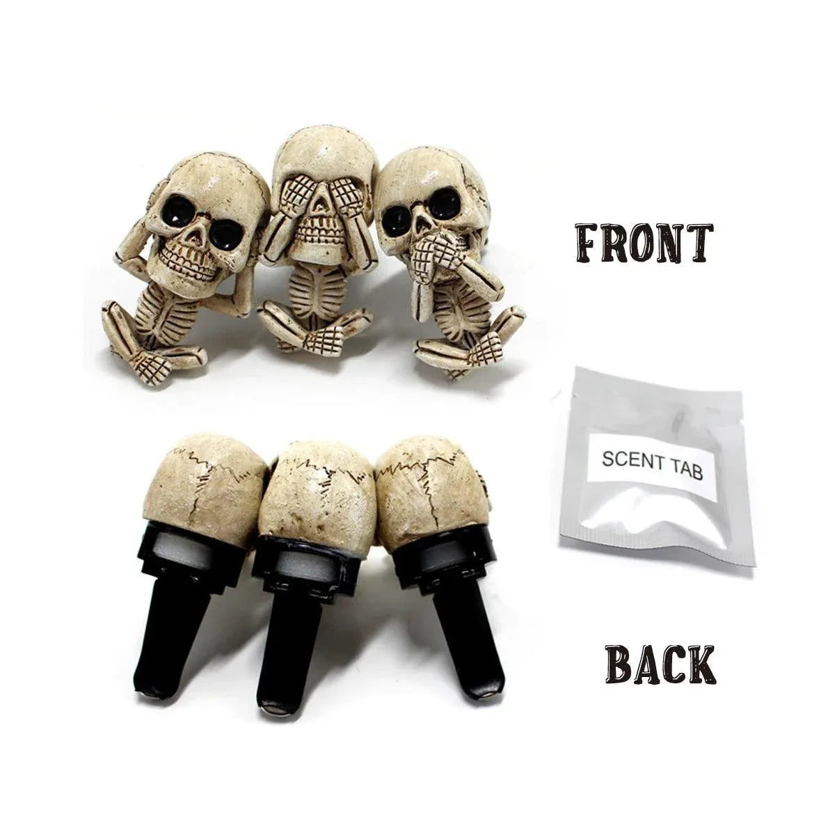 Premium 3PCS Ghost Head Car Air Vent Decoration Ornaments