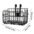 Premium Black Foldable Metal Bicycle Basket for Front or Rear Mount