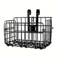 Premium Black Foldable Metal Bicycle Basket for Front or Rear Mount