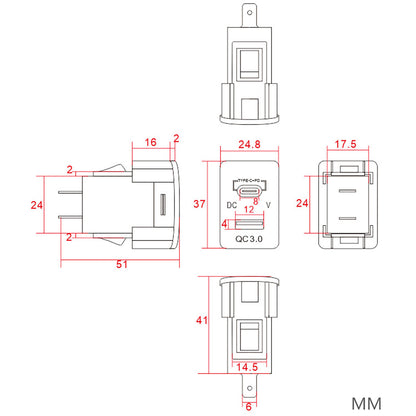 Dual Port USB Car Charger Adapter 12V-24V for Honda Vehicles