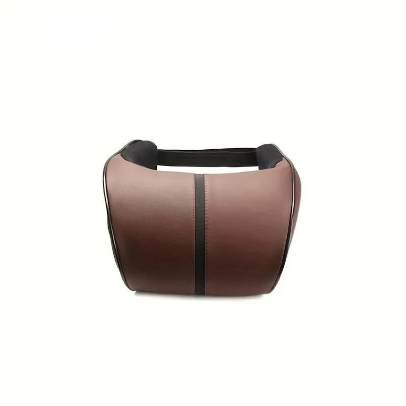Premium Brown Memory Foam Car Headrest Neck Pillow