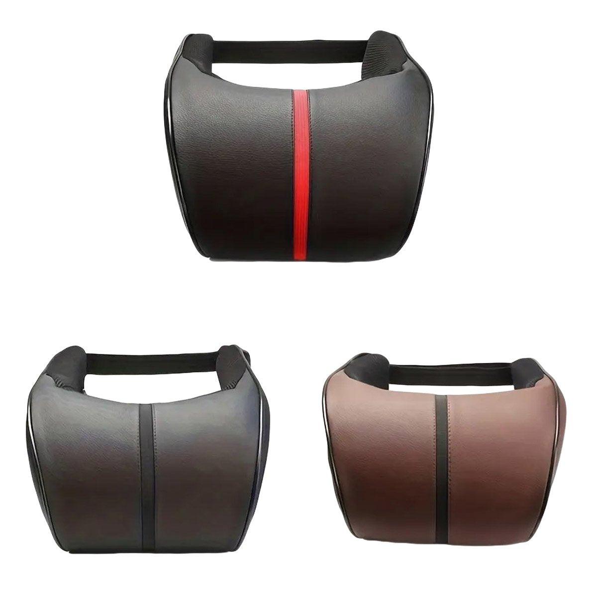 Premium Red Memory Foam Car Headrest Neck Pillow