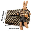 Premium Hanging Fabric Car Tissue Box – with Rabbit Accessory