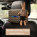 Premium Hanging Fabric Car Tissue Box – with Rabbit Accessory