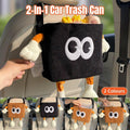 Premium Black 2 in 1 Car Wastebasket and Tissue Box Organiser
