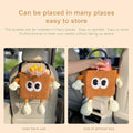 Premium Brown 2 in 1 Car Wastebasket and Tissue Box Organiser