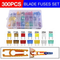 Premium 300 Piece Automotive Blade Fuse Assortment Kit with Case