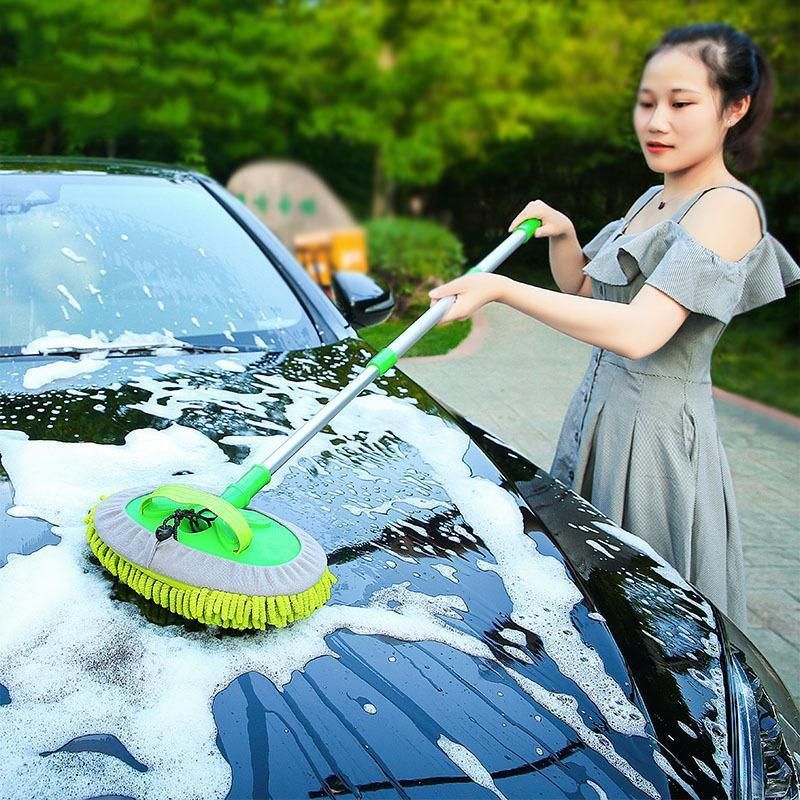 Premium Green Telescopic Chenille Car Wash Brush Mop