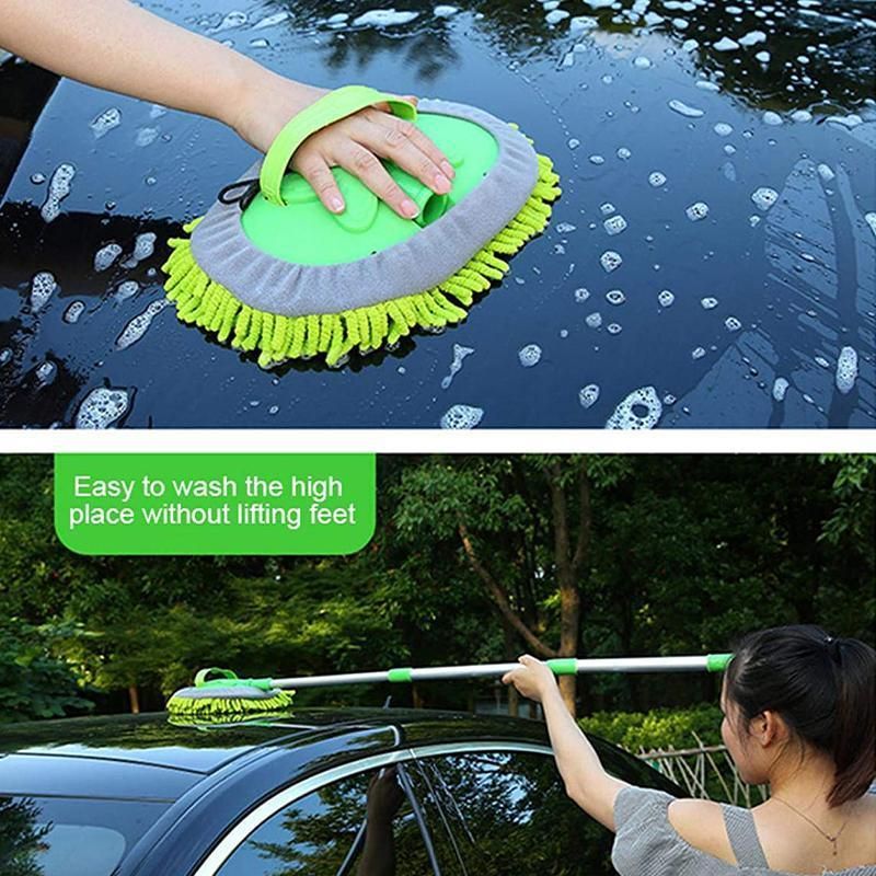 Premium Green Telescopic Chenille Car Wash Brush Mop