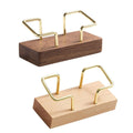 Premium Wooden Business Card Holder – Coffee