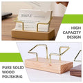 Premium Wooden Business Card Holder – Coffee