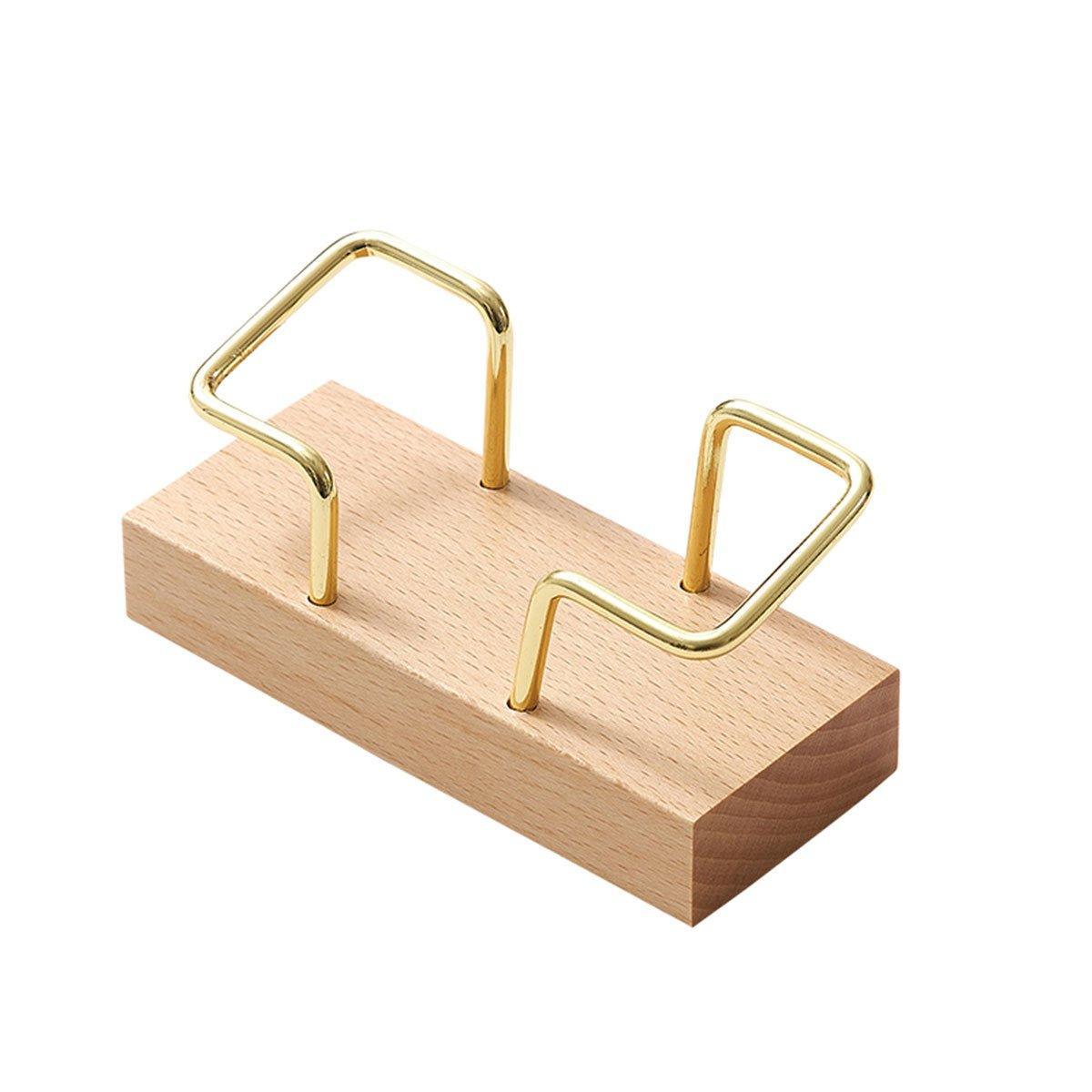 Premium Wooden Business Card Holder – Coffee
