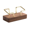Premium Wooden Business Card Holder – Coffee