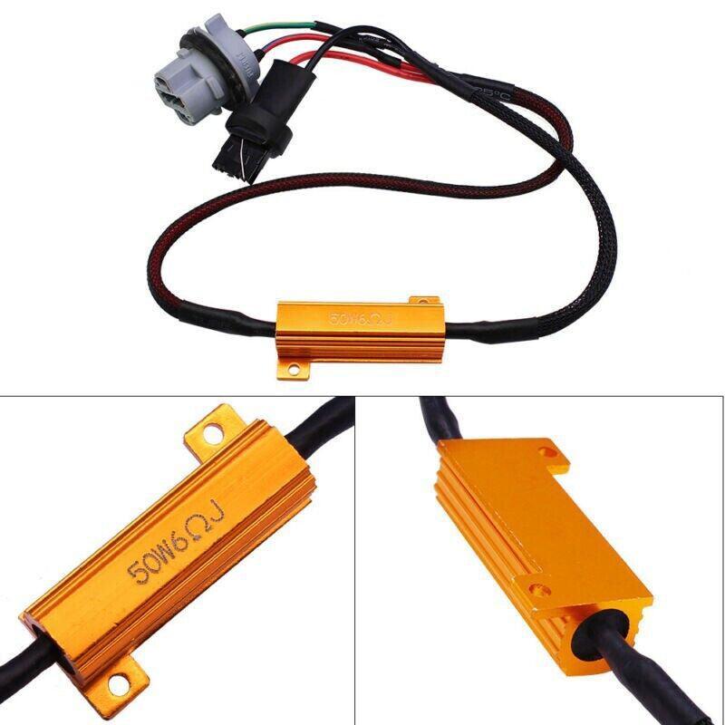 Premium 4 Pack 50W 6 Ohm LED Load Resistors with T-Taps