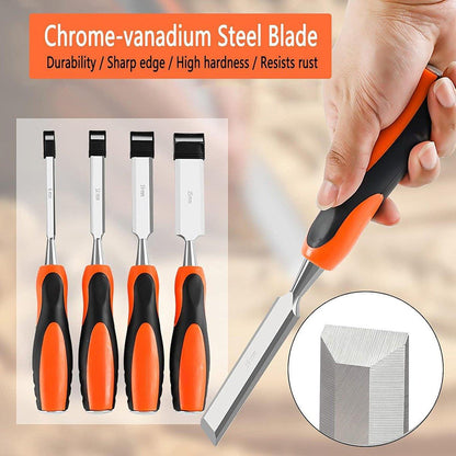 4PCS Woodworking Chisel Set - Manual Carving Tools