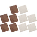 Soft Plush Foam Floor Mats Set 10PCS 30x30cm Shaggy Interlocking Tiles for Kids Room - Grey-White - SuperSaverAU - view 4