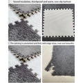 Camel-White Foam Floor Mats Set 10PCS, 30x30cm Shaggy Interlocking Tiles for Kids Room - SuperSaverAU - view 4