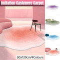 Premium Special-Shaped Imitation Cashmere Carpet – Blue 80 x 120cm