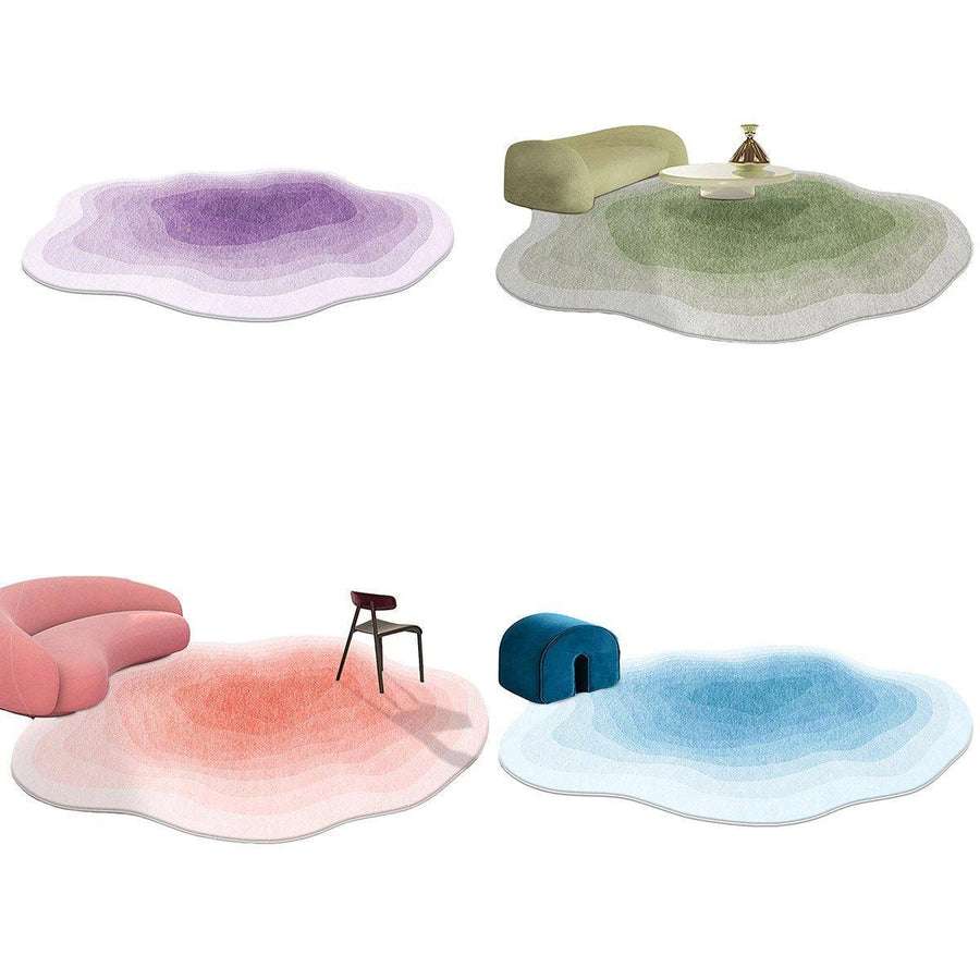Shaped Cashmere Carpet Living Room Full Blanket Cloakroom Dressing Table - Green - SuperSaverAU - view 1