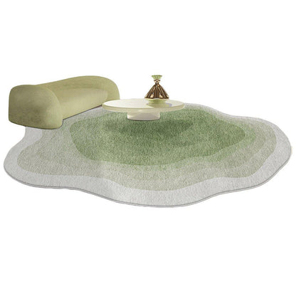 Shaped Cashmere Carpet Living Room Full Blanket Cloakroom Dressing Table - Green