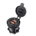 Premium Blue Dual USB QC 3.0 Car Charger 12V-24V Power Outlet