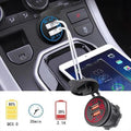 Premium Blue Dual USB QC 3.0 Car Charger 12V-24V Power Outlet