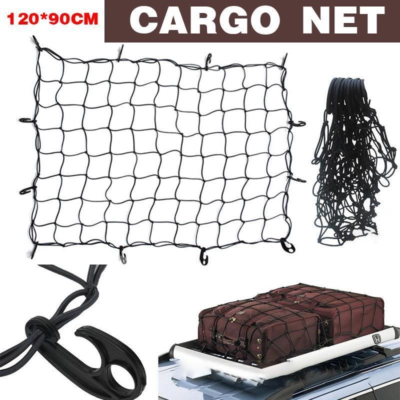 Premium Car Roof Cargo Bungee Net 120x90cm with 12 Hooks