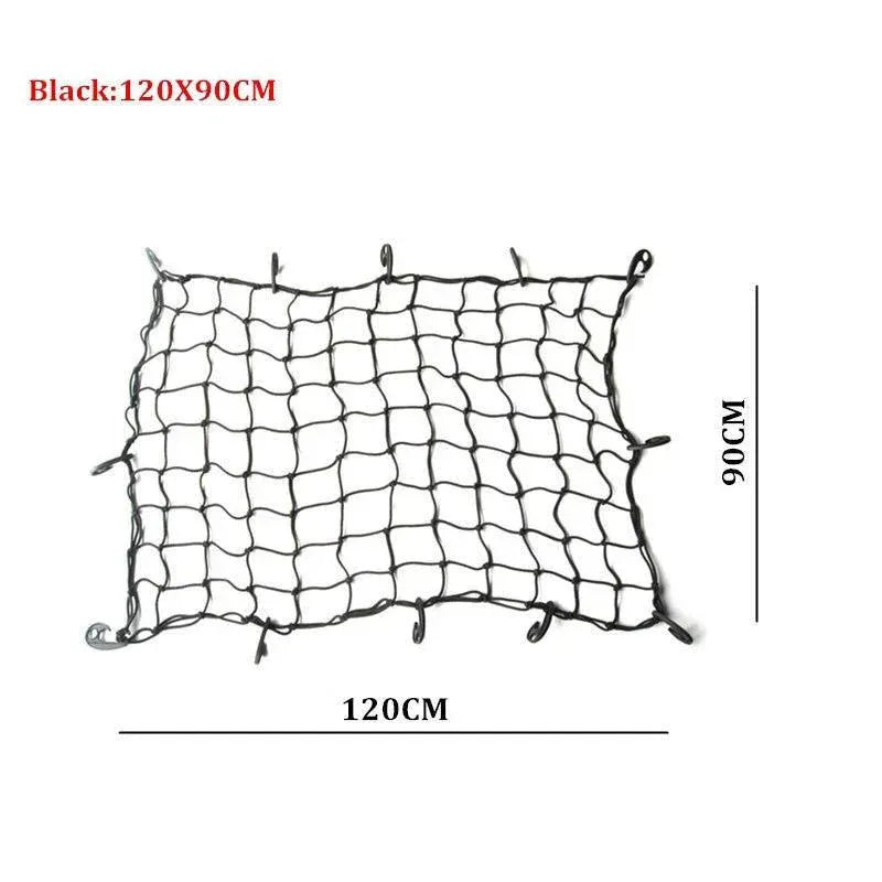 Premium Car Roof Cargo Bungee Net 120x90cm with 12 Hooks